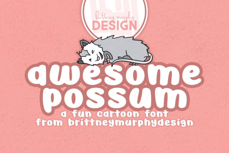 Awesome Possum Font Graphic