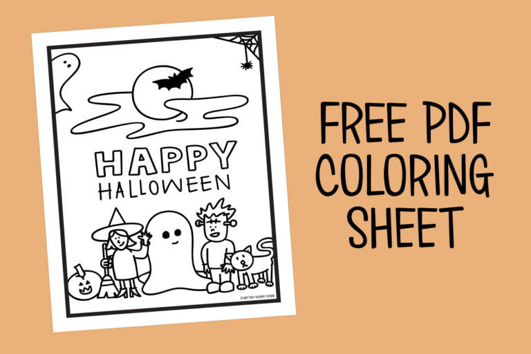 Free Halloween Coloring Page Graphic