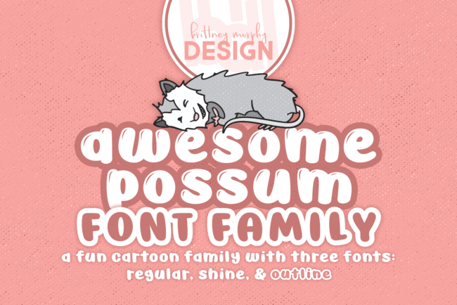 Awesome Possum Font Family