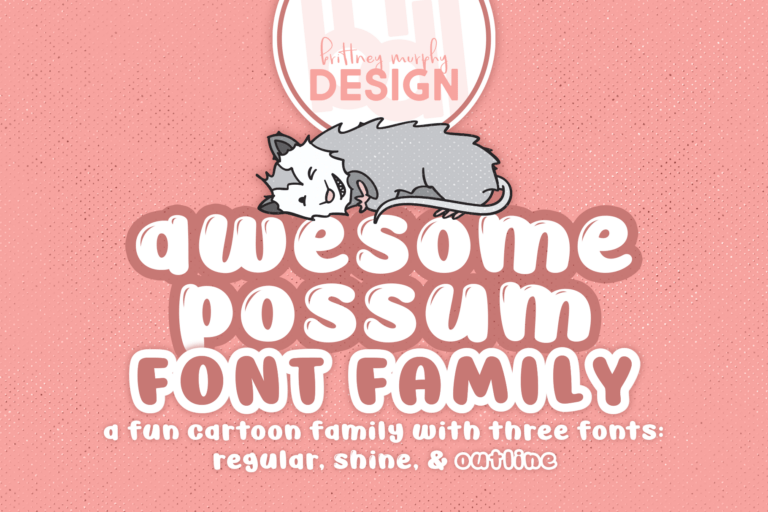 Awesome Possum Font Family Graphic