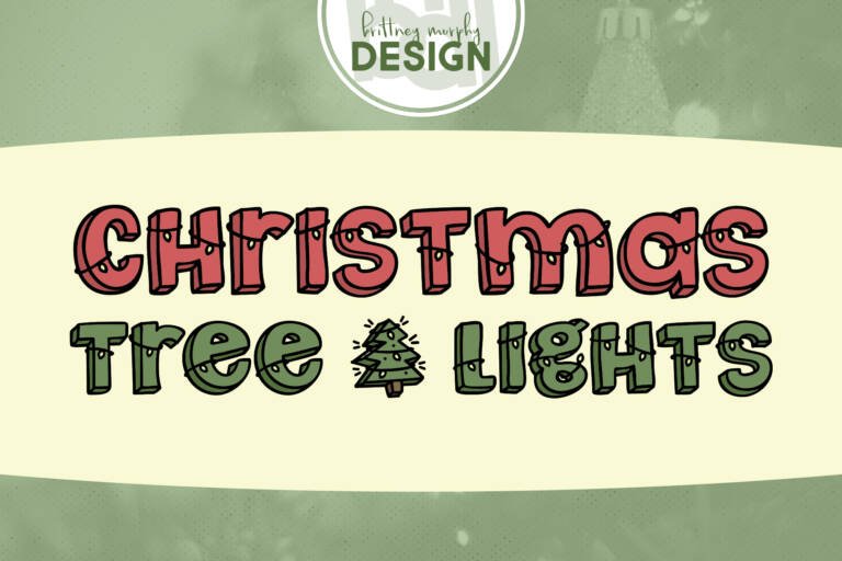 Christmas Tree Lights Font