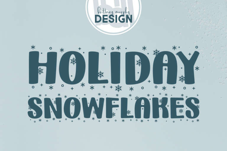 Holiday Snowflakes Font Graphic