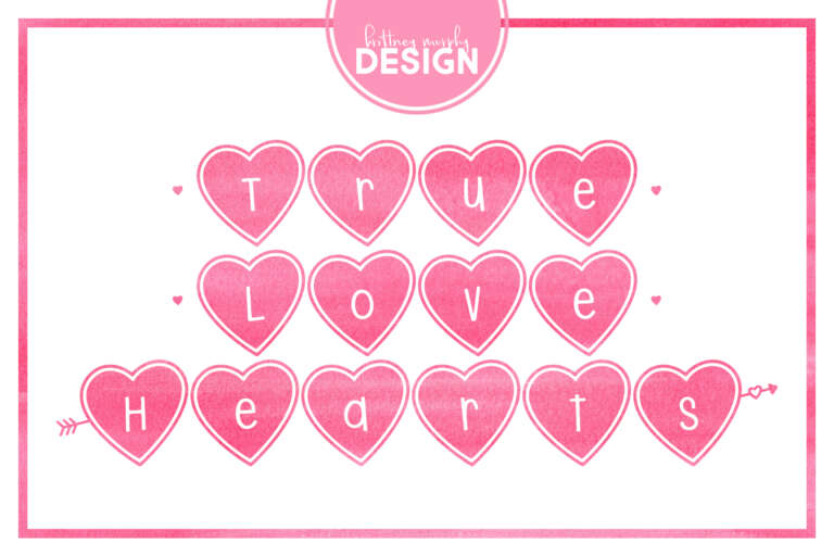 True Love Hearts Font Graphic
