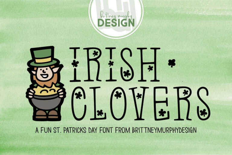 Irish Clovers Font Graphic