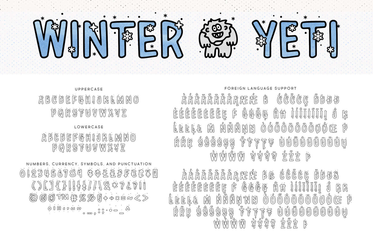 Winter Yeti Font Brittney Murphy Design