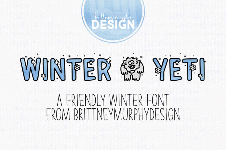 Winter Yeti Font Graphic