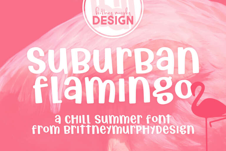 Suburban Flamingo Font Graphic