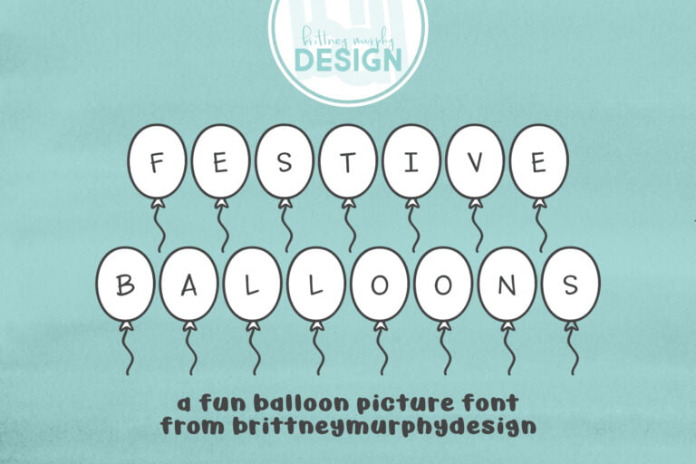 Festive Balloons Font Graphic