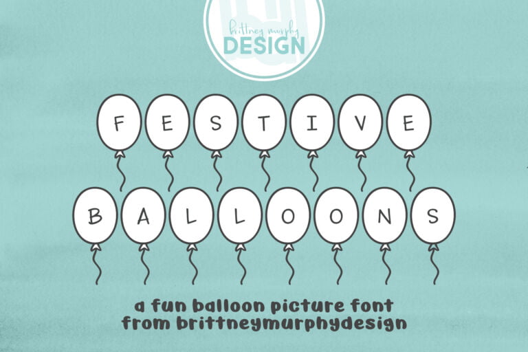 Festive Balloons Font Graphic