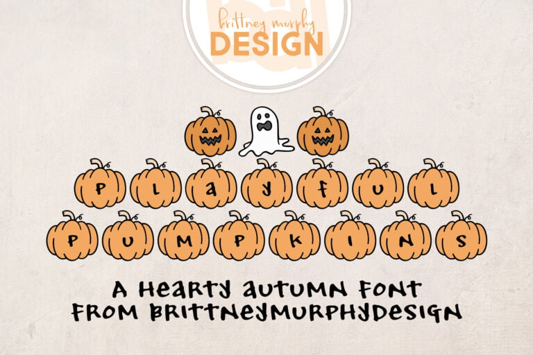 Playful Pumpkins Font Graphic