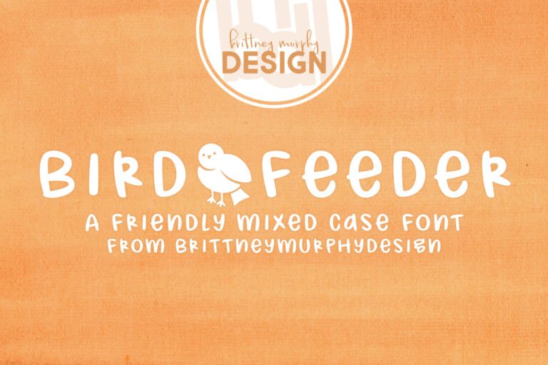 Bird Feeder Font Graphic