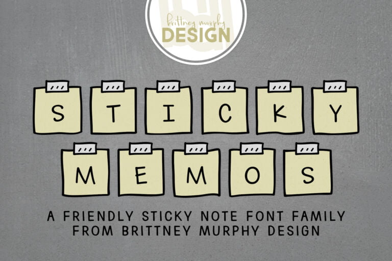 Sticky Memos Font Family Graphic