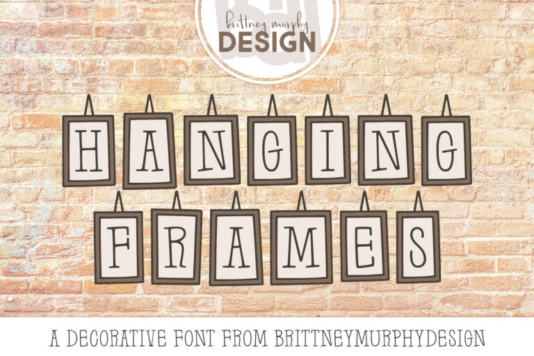 Hanging Frames Font Family Graphic