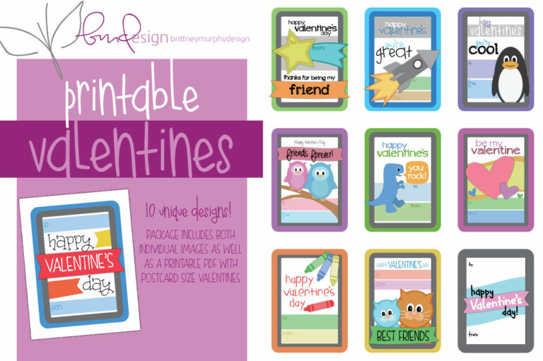 Kids’ Printable Valentines Graphic