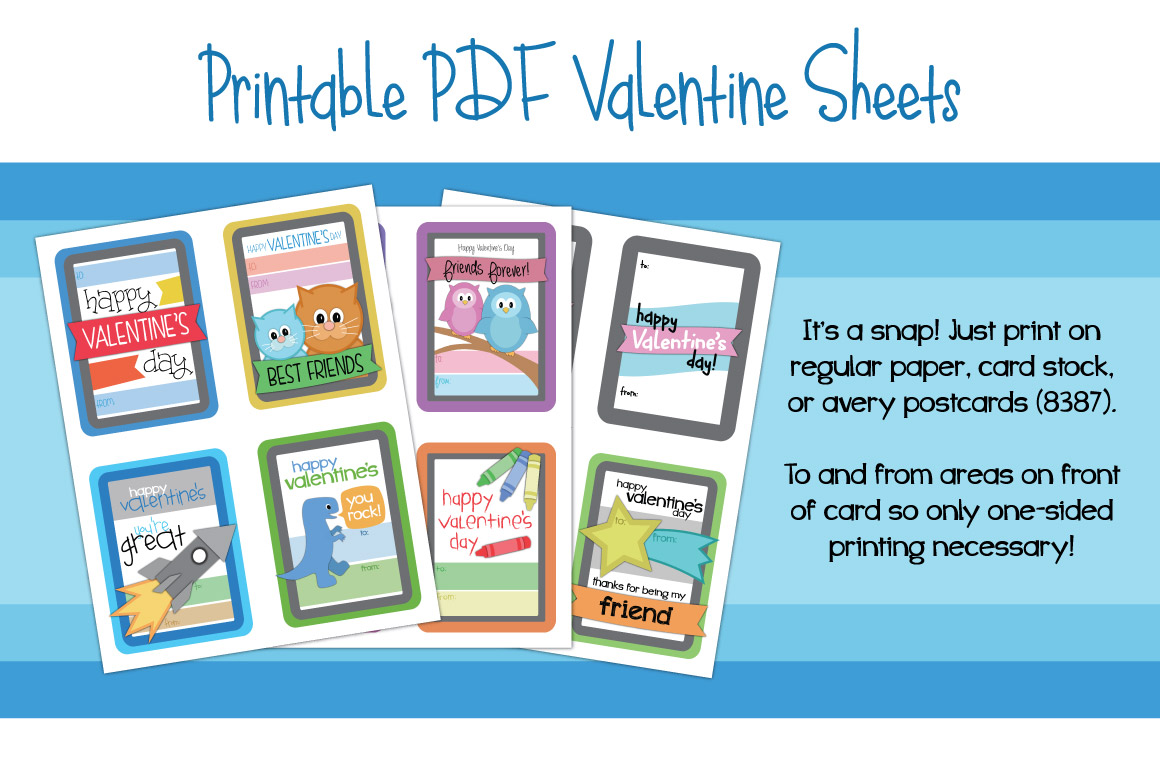 Kids' Printable Valentines - Brittney Murphy Design