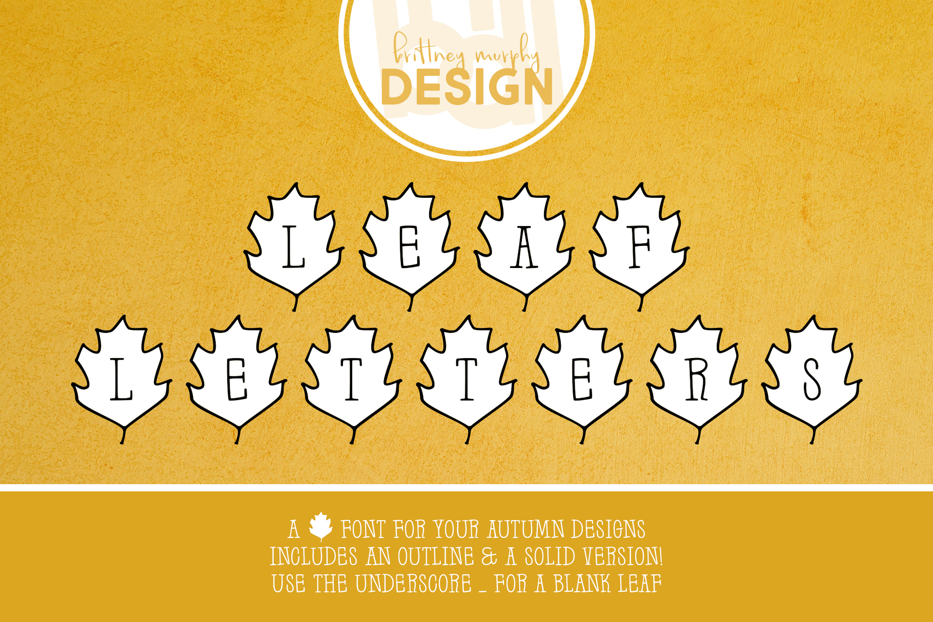 Leaf Letters Font Family - Brittney Murphy Design