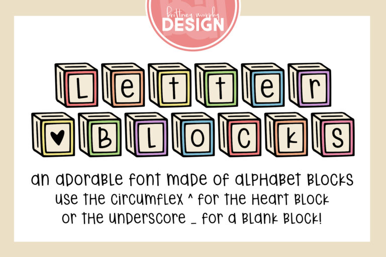Letter Blocks Font Graphic