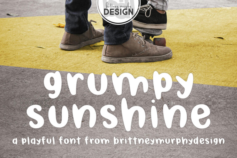 Grumpy Sunshine Font Graphic